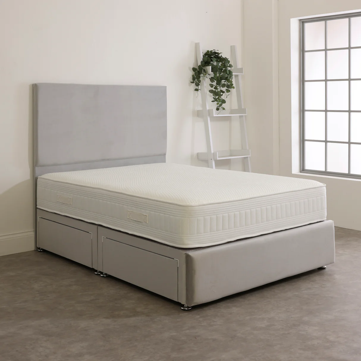 Jupiter Divan Bed UK - Detail view of premium divan from Newcastle Beds UK